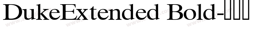 DukeExtended Bold字体转换